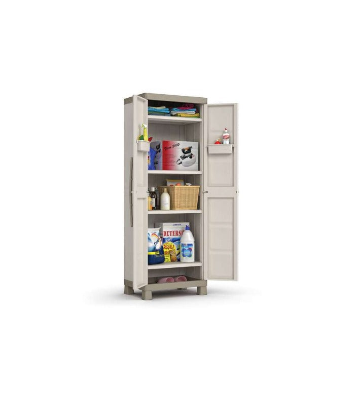 Armadio tuttopiani in resina da esterno o interno con 4 ripiani regolabili Excellence Keter