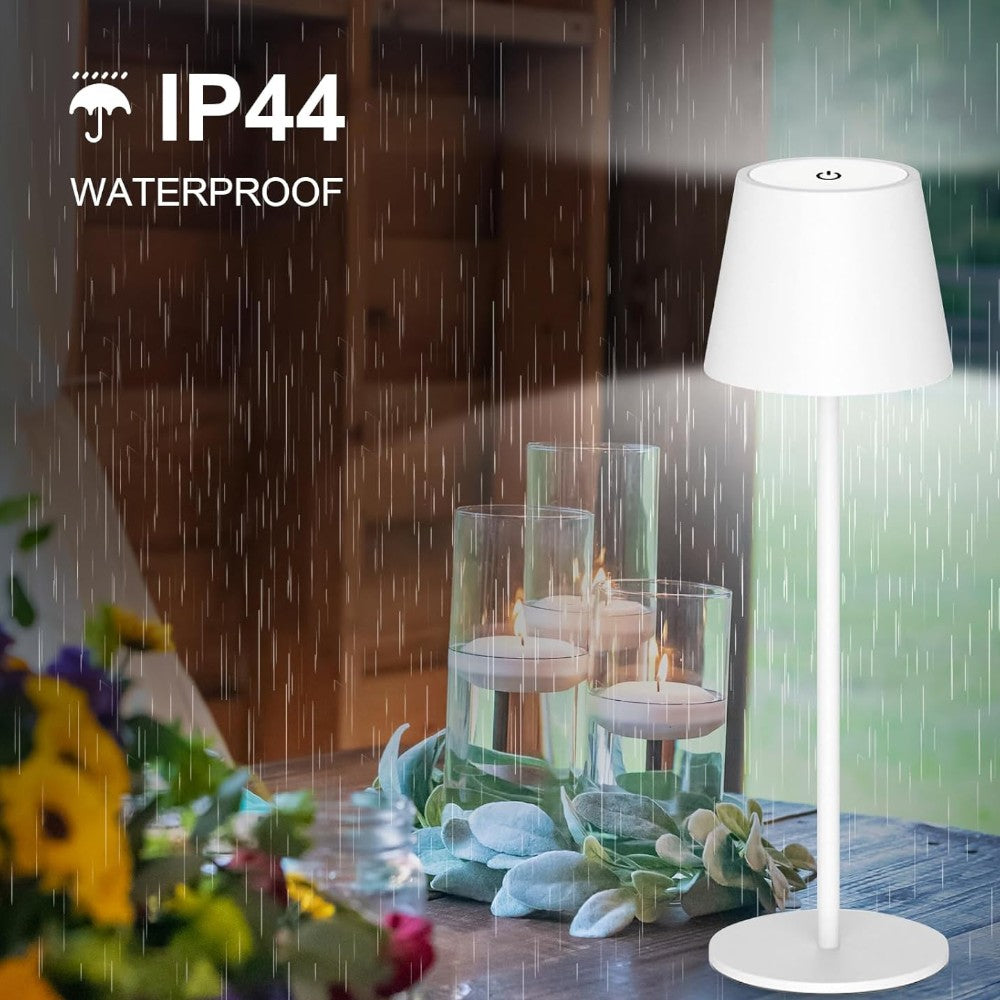 Lampe de table LED rechargeable blanche - mm.105x360h.