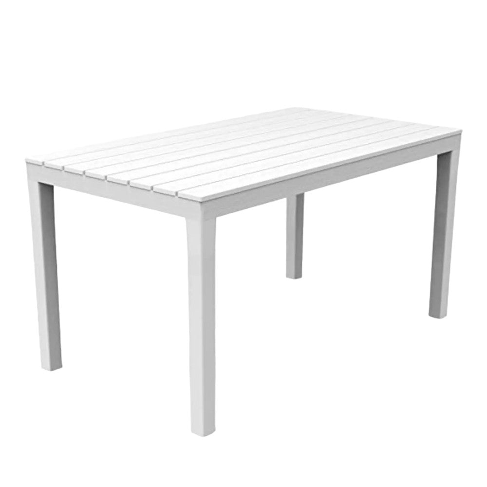 Table rectangulaire modulable intérieure et extérieure anthracite 138x80xH72 cm