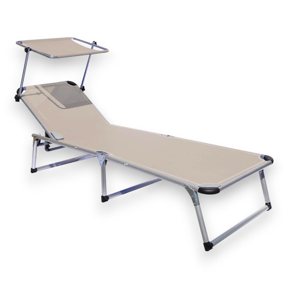 Texilene lit de bronzage en aluminium pliant jardin de plage en aluminium Luxe