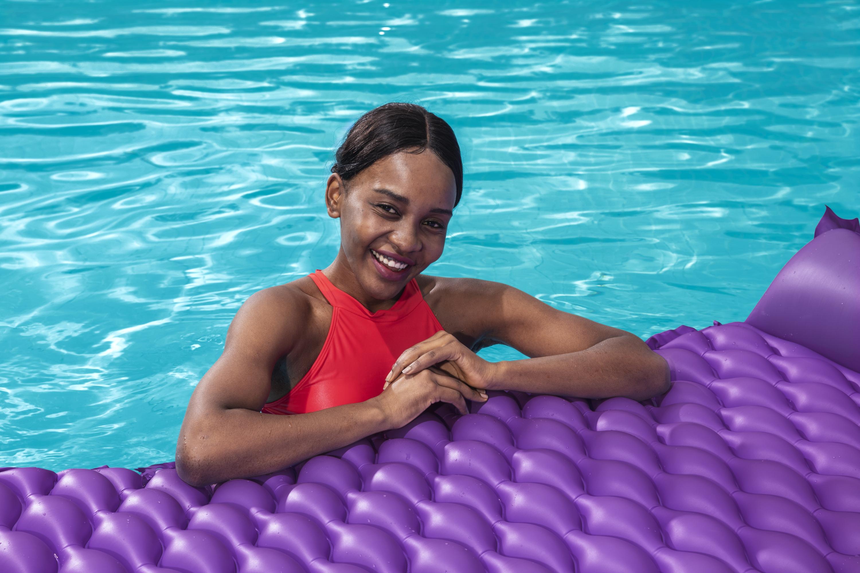 Bestway 44020 matelas gonflable enroulable peu encombrant pour piscine mer camping 