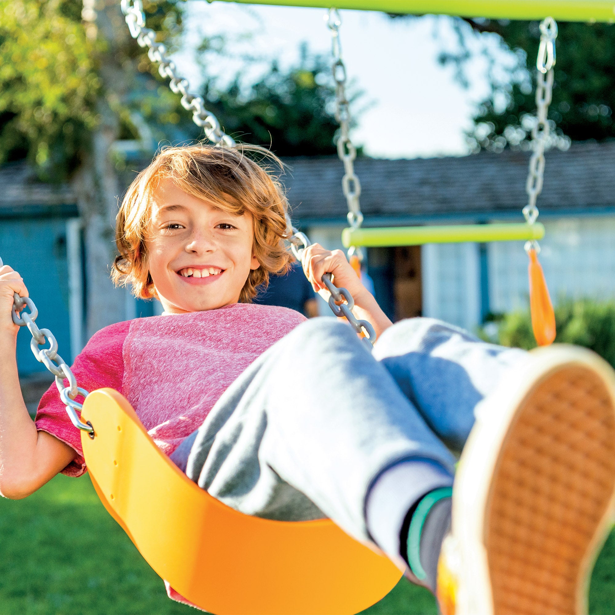 Balançoire de jardin 3 jeux 2 places et balançoire octogonale pour enfants 3-10 ans INTEX 44123 
