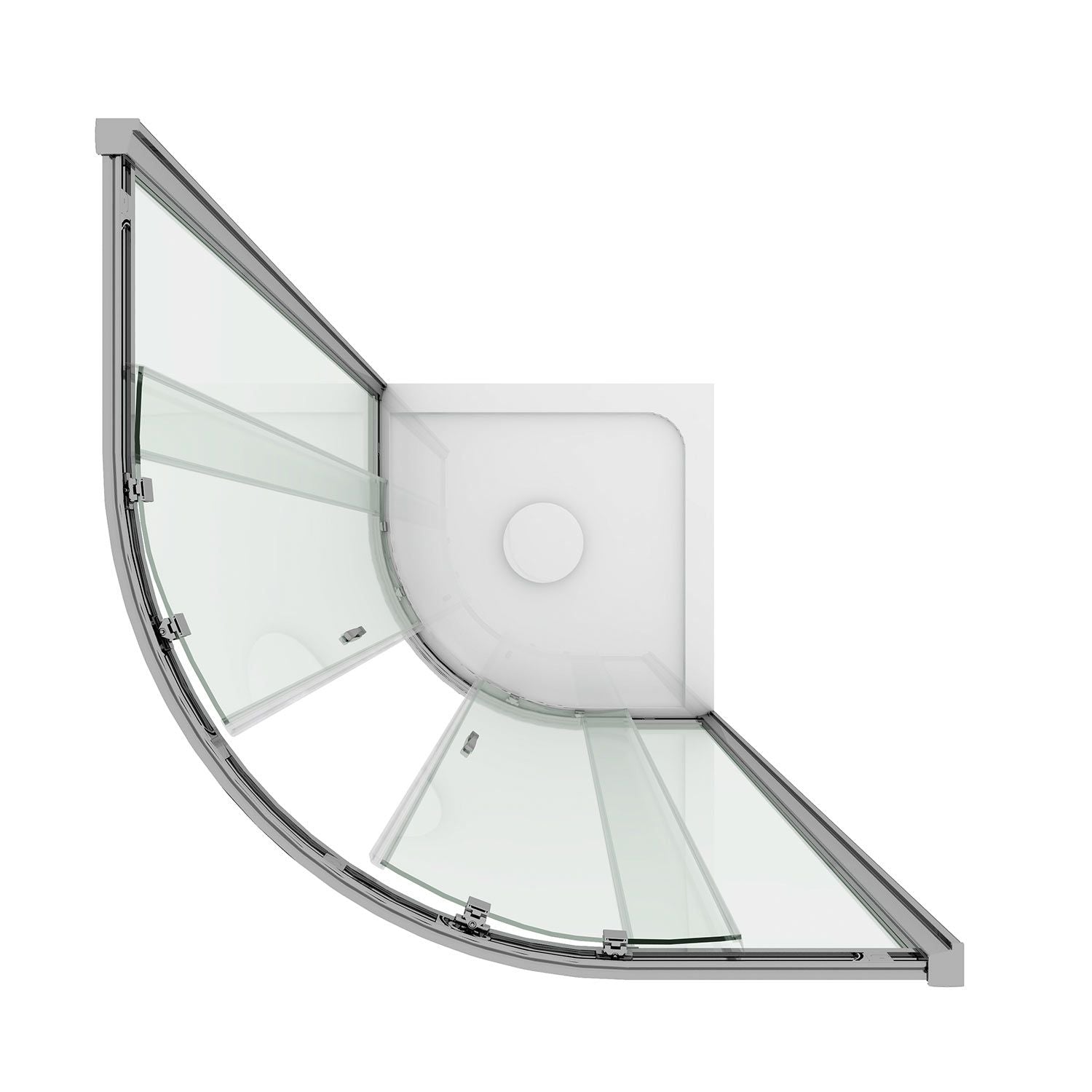 Box doccia semicircolare in vetro 5 mm con apertura scorrevole modello GIGLIO H190 cm
