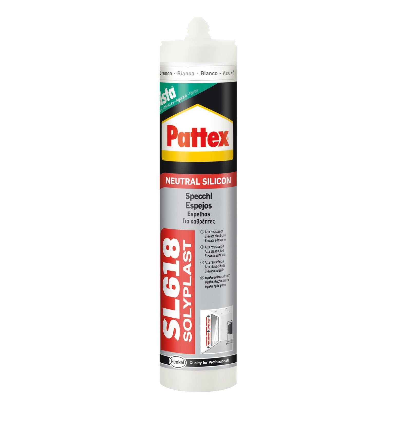 Silicone transparent pour miroirs PATTEX