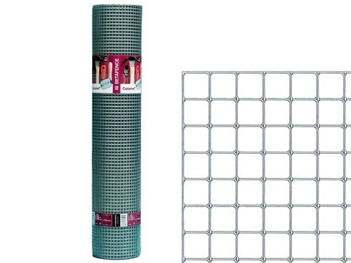 Rete elettrosaldata per recinzione con triplice strato di zinco nella saldatura maglia 6x6 Rotolo 25 mt Alta 100 cm