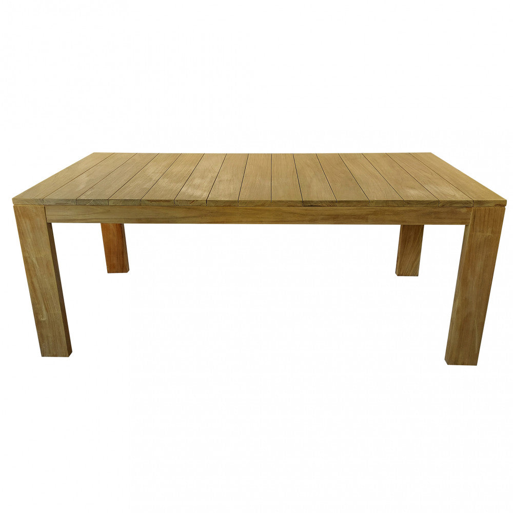 Tavolo rettangolare fisso in legno di teak 200x100xH75 cm Bandung