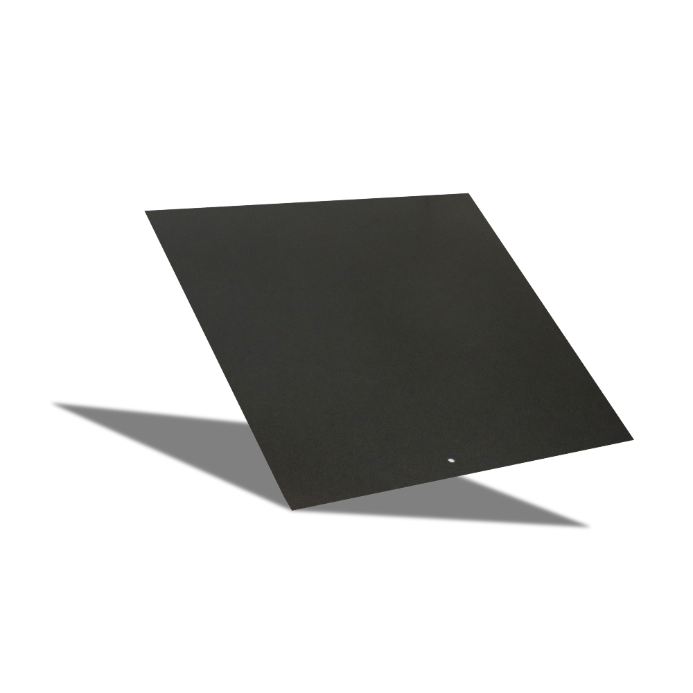 Pedana in acciaio salva pavimento quadrata per stufa a legna ed a pellet 79x79 cm