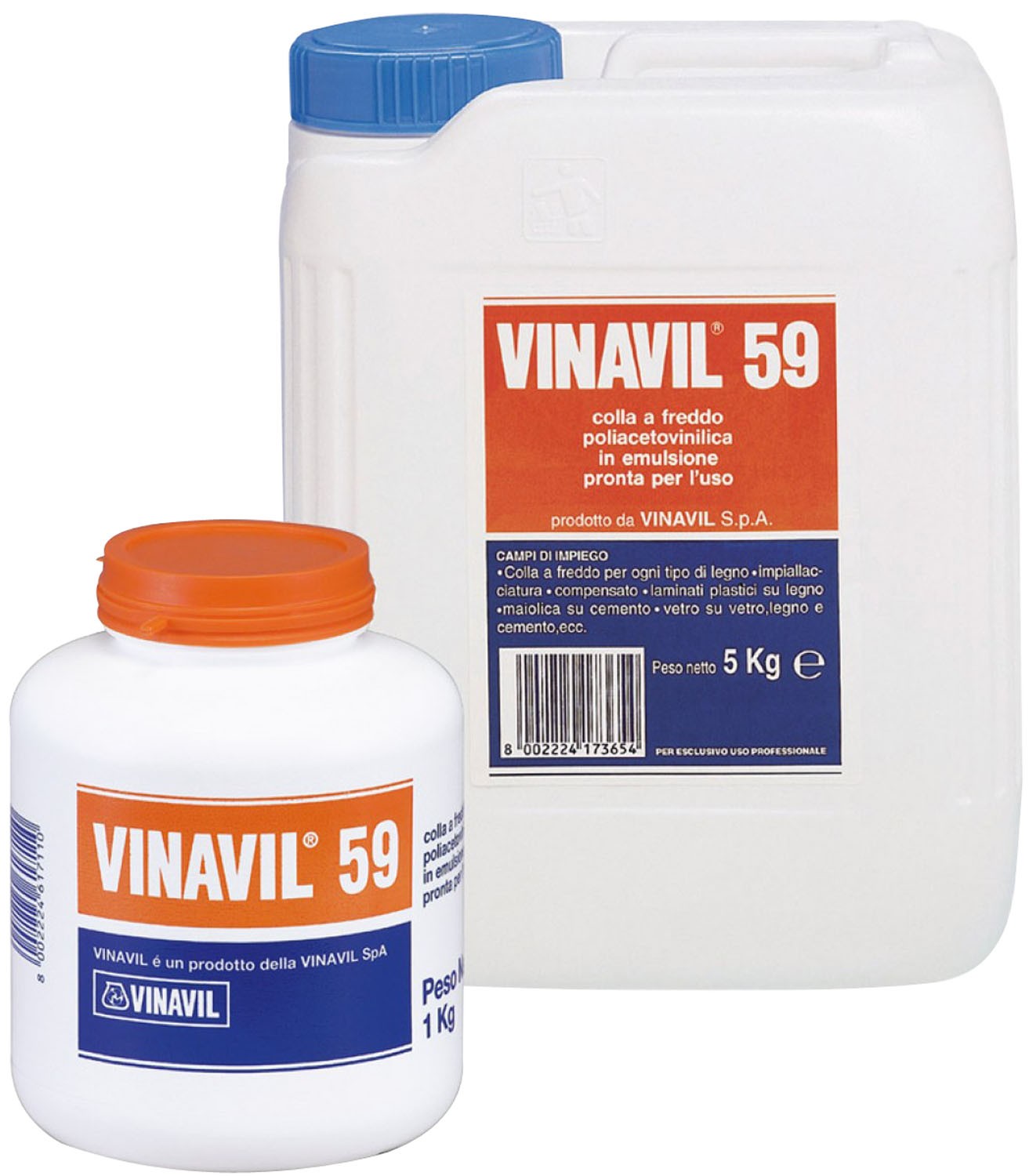 1 KG d'adhésif acétate de vinyle Vinavil Glue 59 en pot