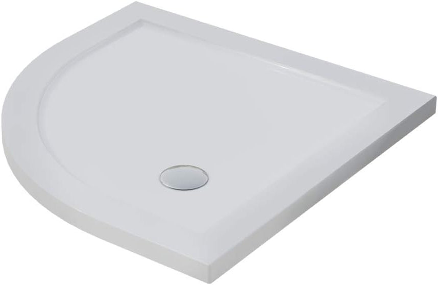Receveur de douche d'angle semi-circulaire ultra résistant pour cabine de douche Giglio 80x80 cm Brixo