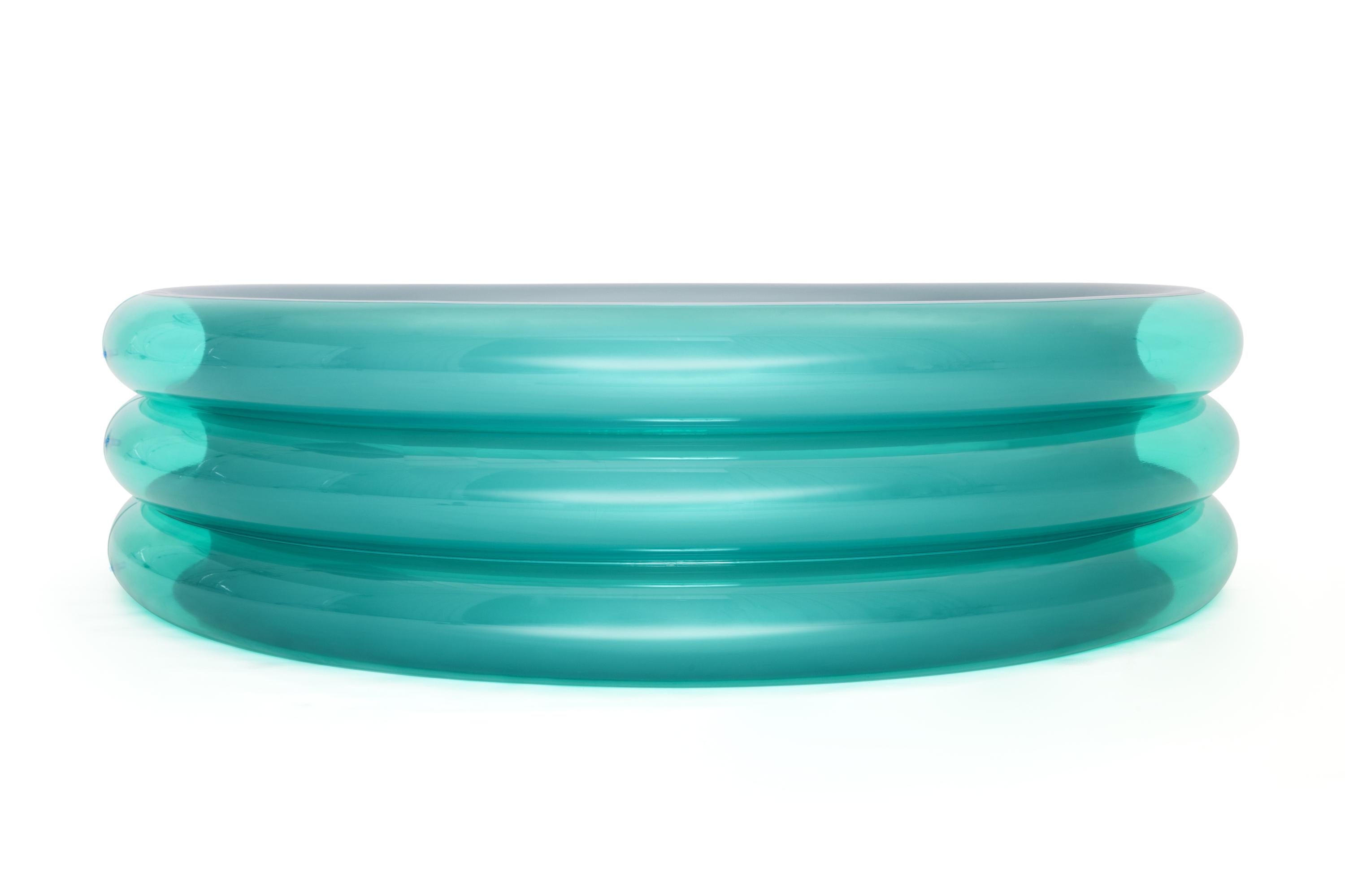 BestWay 51043 grande piscine gonflable ronde en métal avec 3 anneaux
