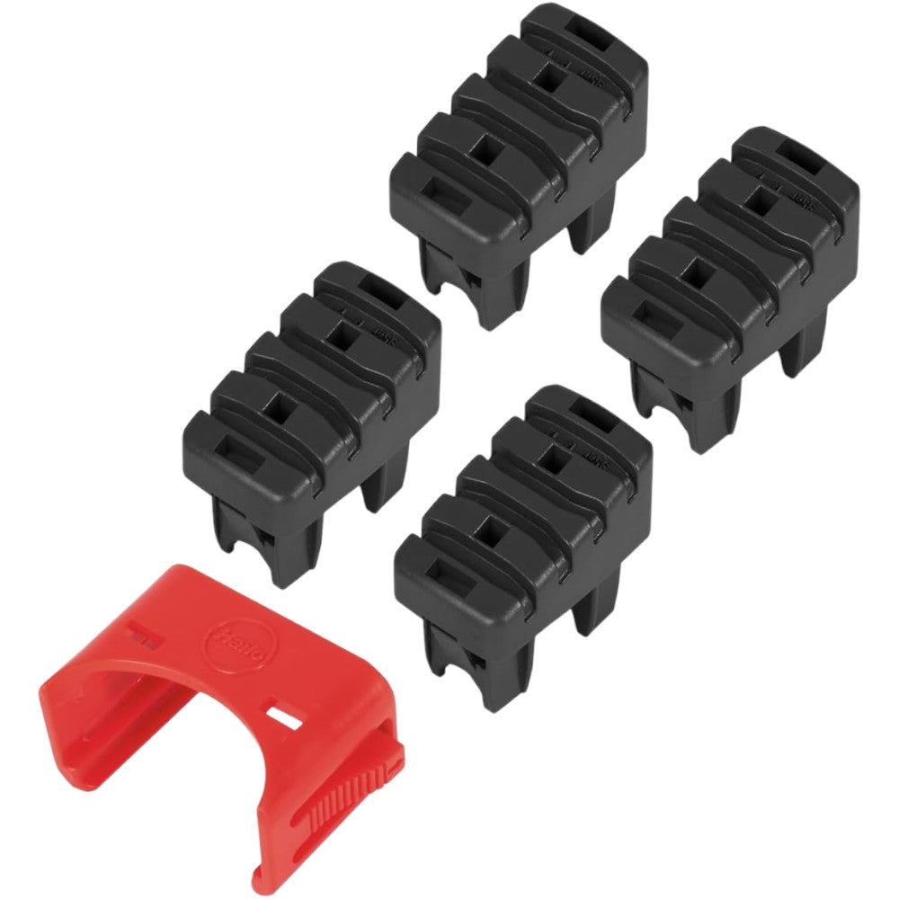 Kit de 4 pieds de remplacement avec supports de fixation pour escabeaux Hailo