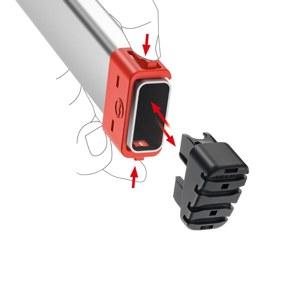 Kit de 4 pieds de remplacement avec supports de fixation pour escabeaux Hailo