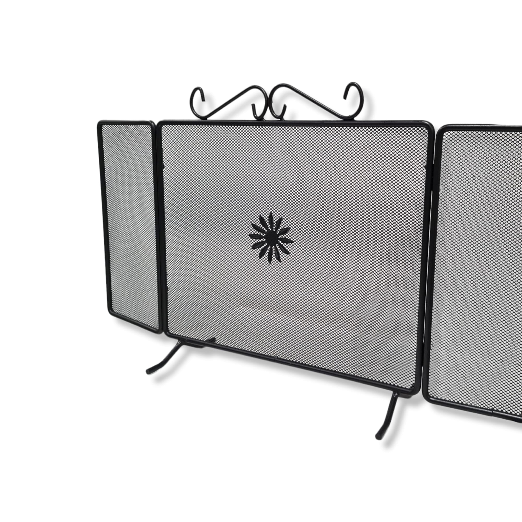 Pare-étincelles droit fixe avec 3 portes 15+60+15x50h cm