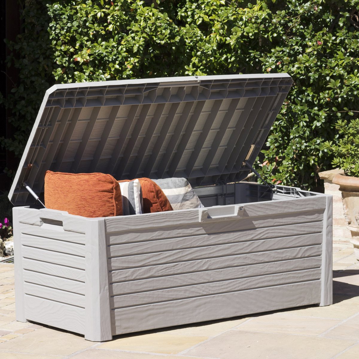 Coffre 147x72x60 coffre polyvalent en résine 550 lt Florida