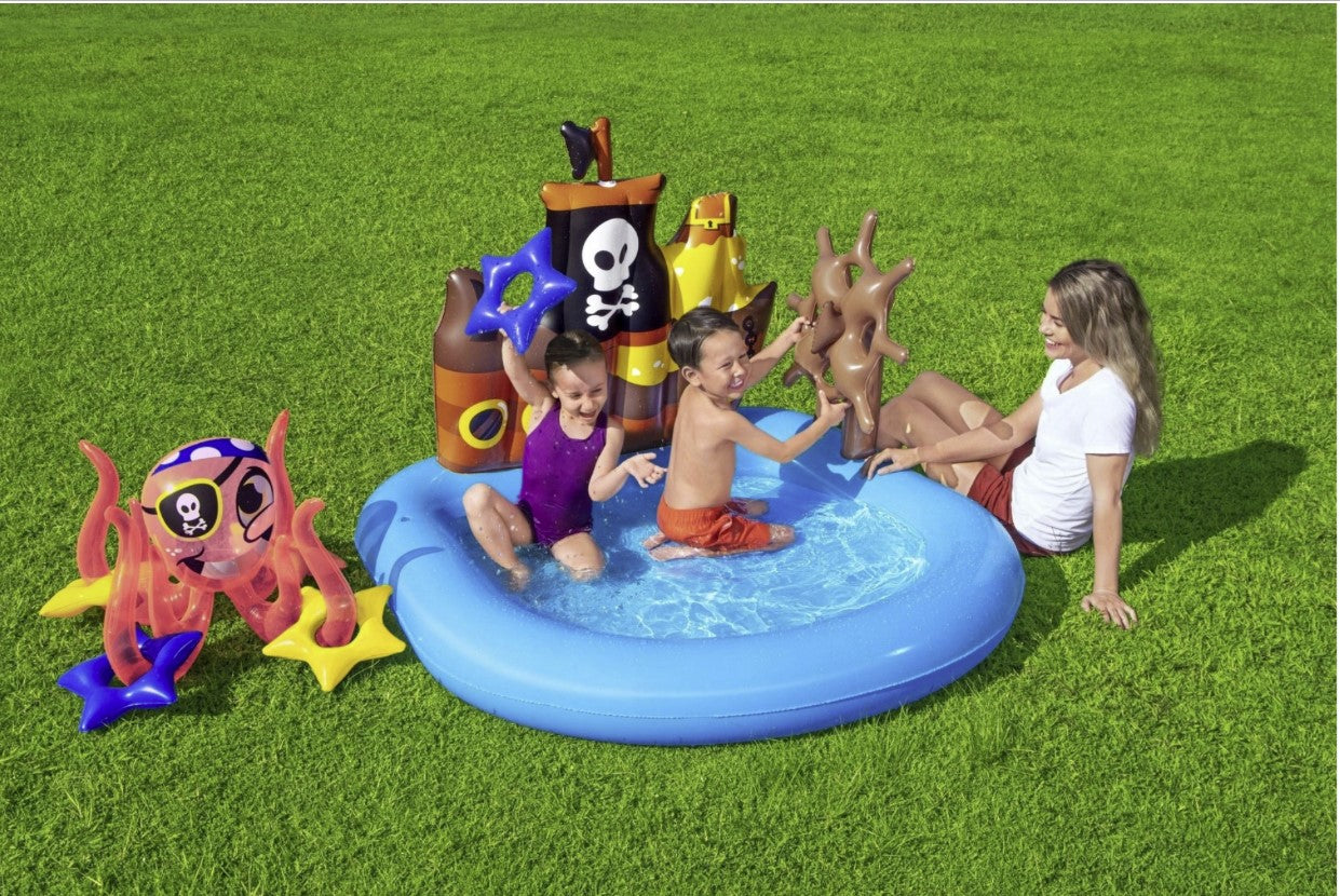 Piscine gonflable Play Center bateau pirate BESTWAY 52211