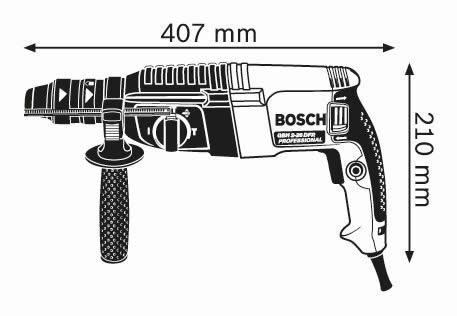 Marteau perforateur 830 W avec accessoire SDS+ BOSCH Professional GBH2-26F