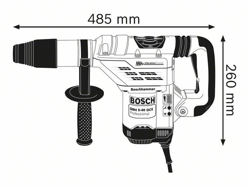 Marteau perforateur 1.150W avec accessoire SDSmax BOSCH Professional GBH5-40DCE