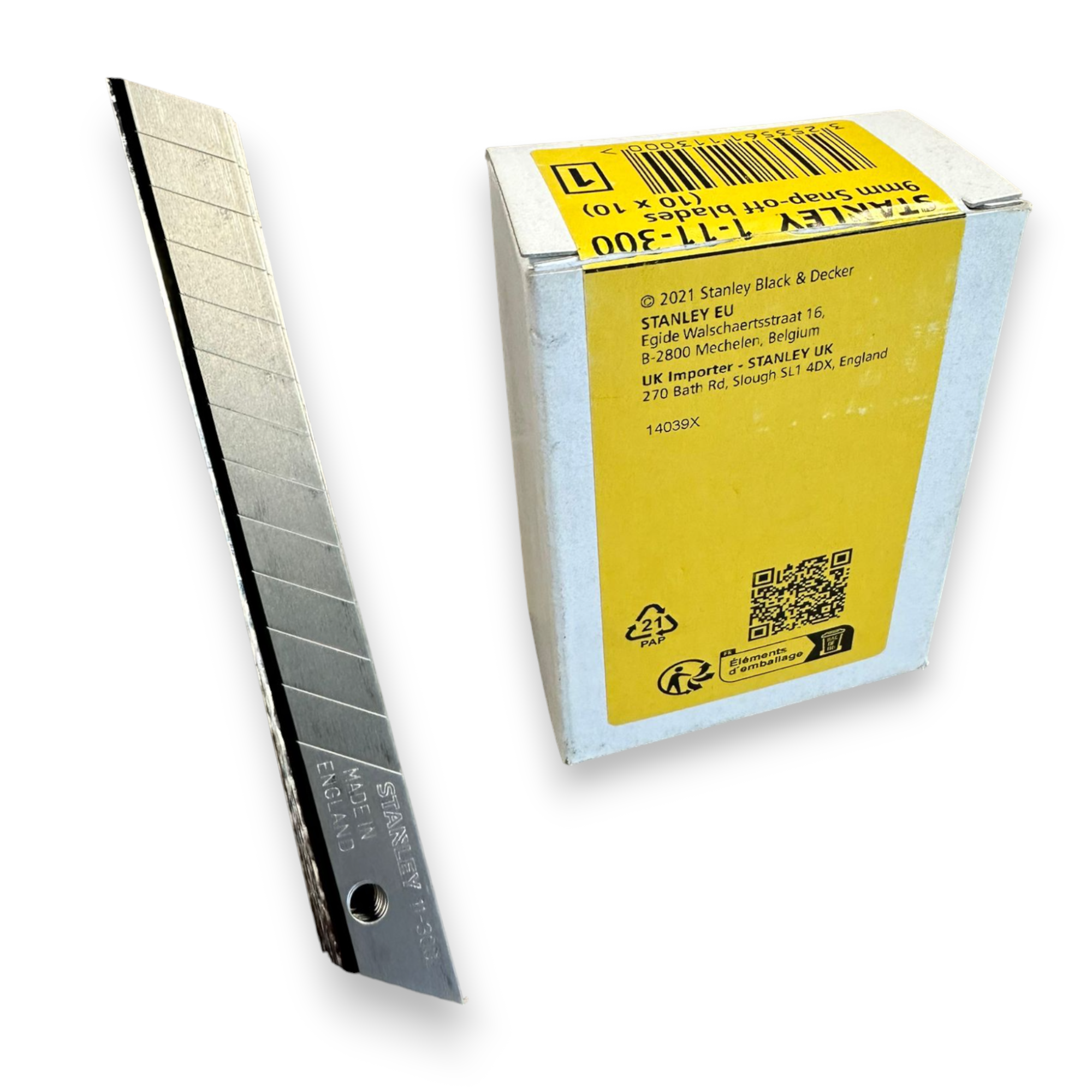 Lames de rechange pour casser 12 éléments pour cutter 9 mm, paquet de 100 pièces Stanley