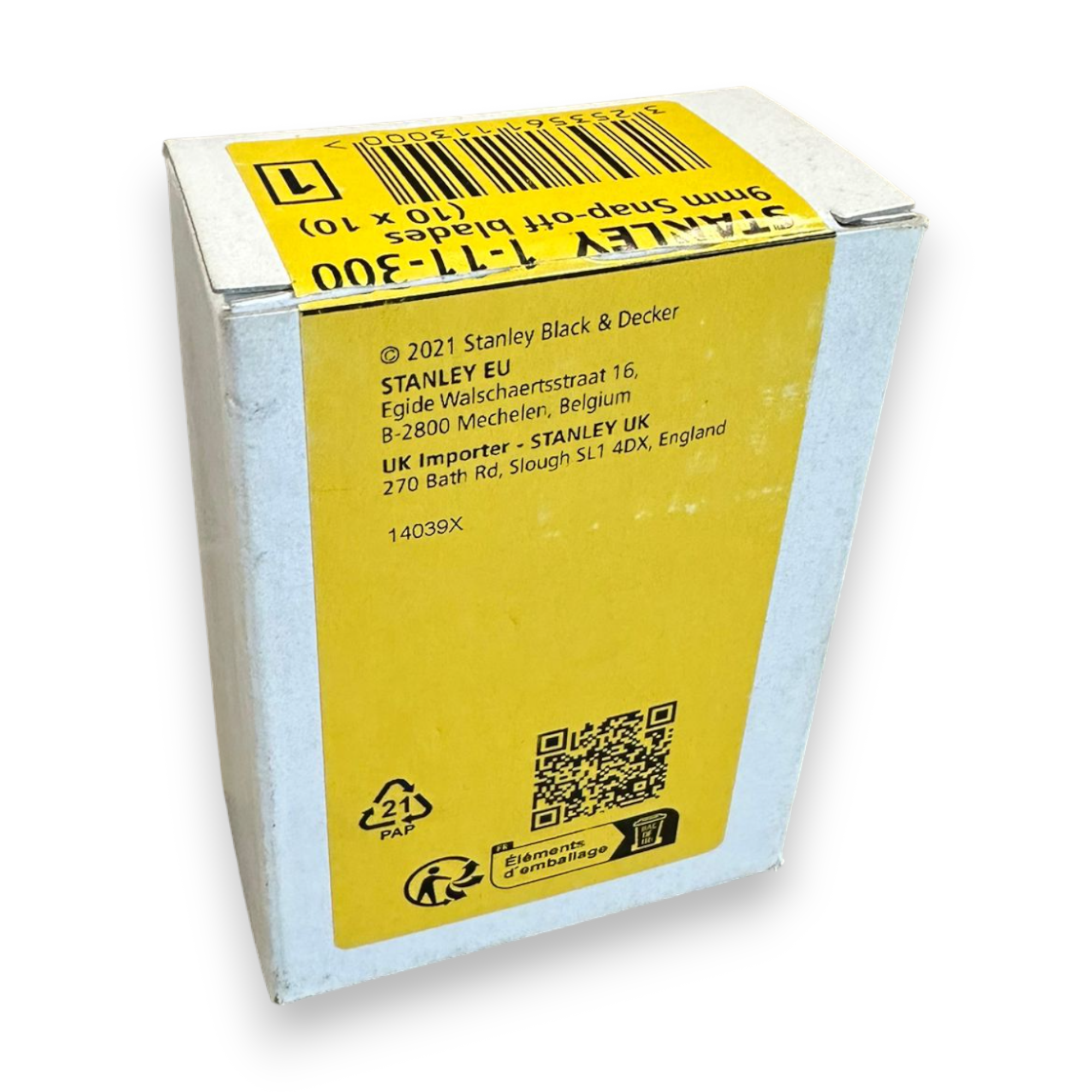 Lames de rechange pour casser 12 éléments pour cutter 9 mm, paquet de 100 pièces Stanley