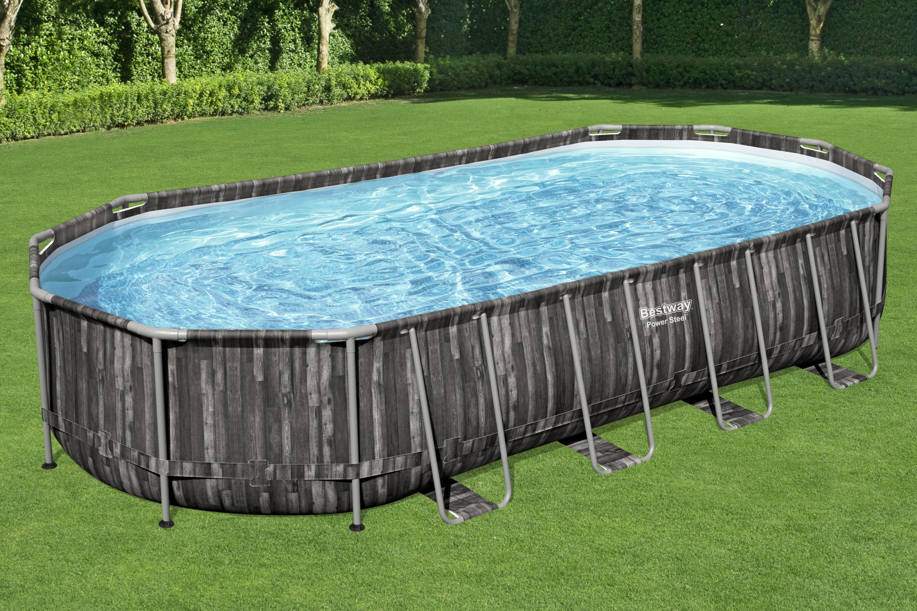 Piscine hors sol ovale Power Steel 732x366x122 cm Bestway 5611T 