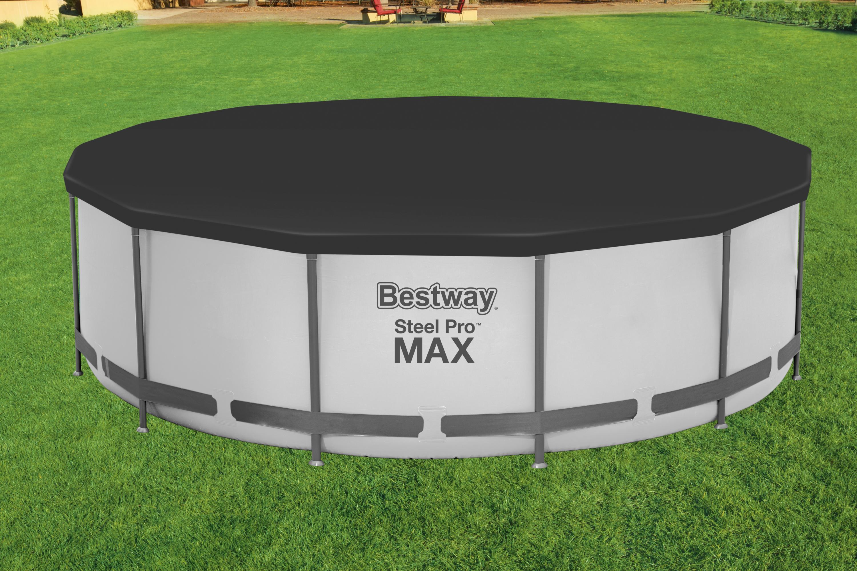Couverture de piscine ronde diamètre 366 cm avec structure Bestway 58037