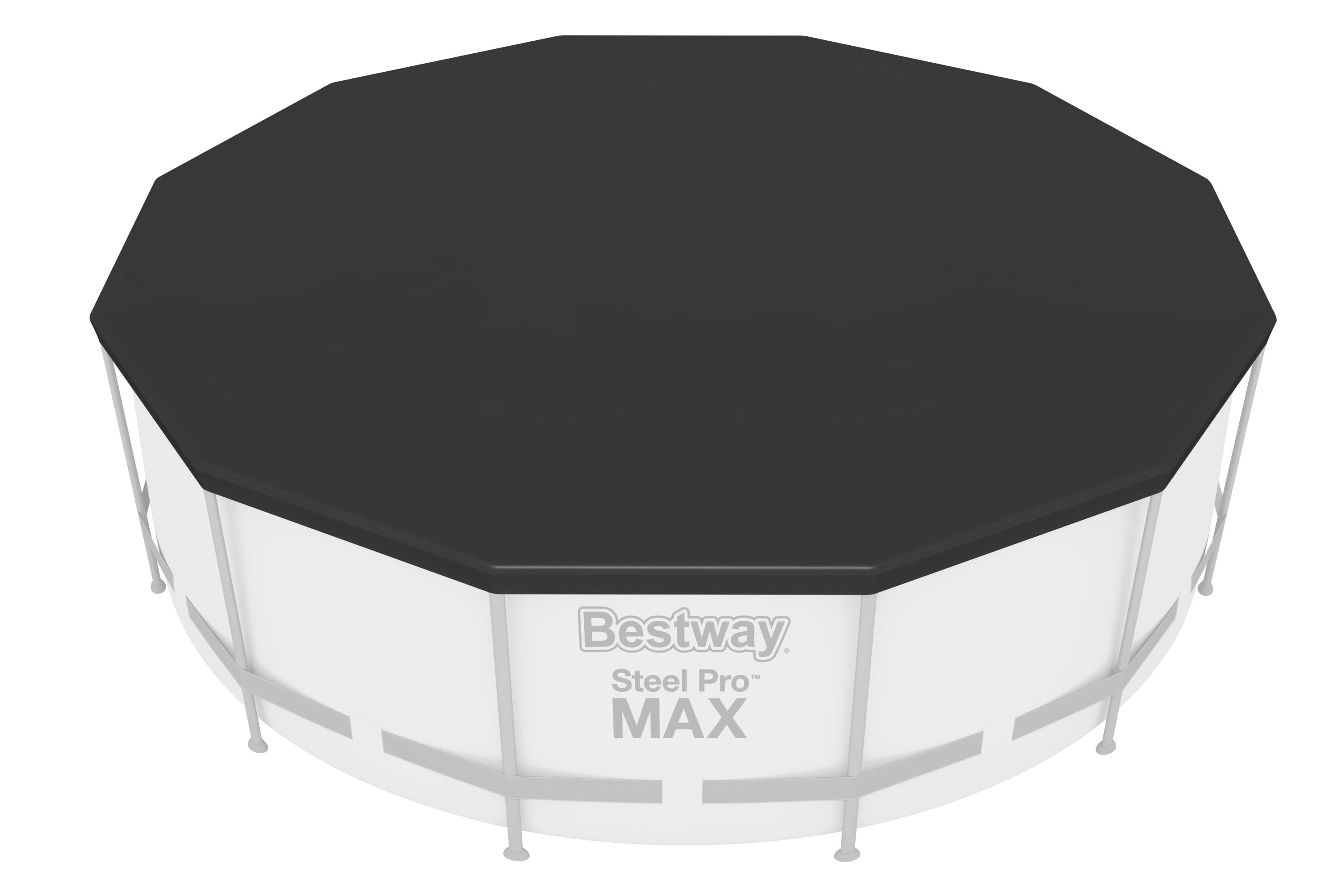 Couverture de piscine ronde diamètre 366 cm avec structure Bestway 58037