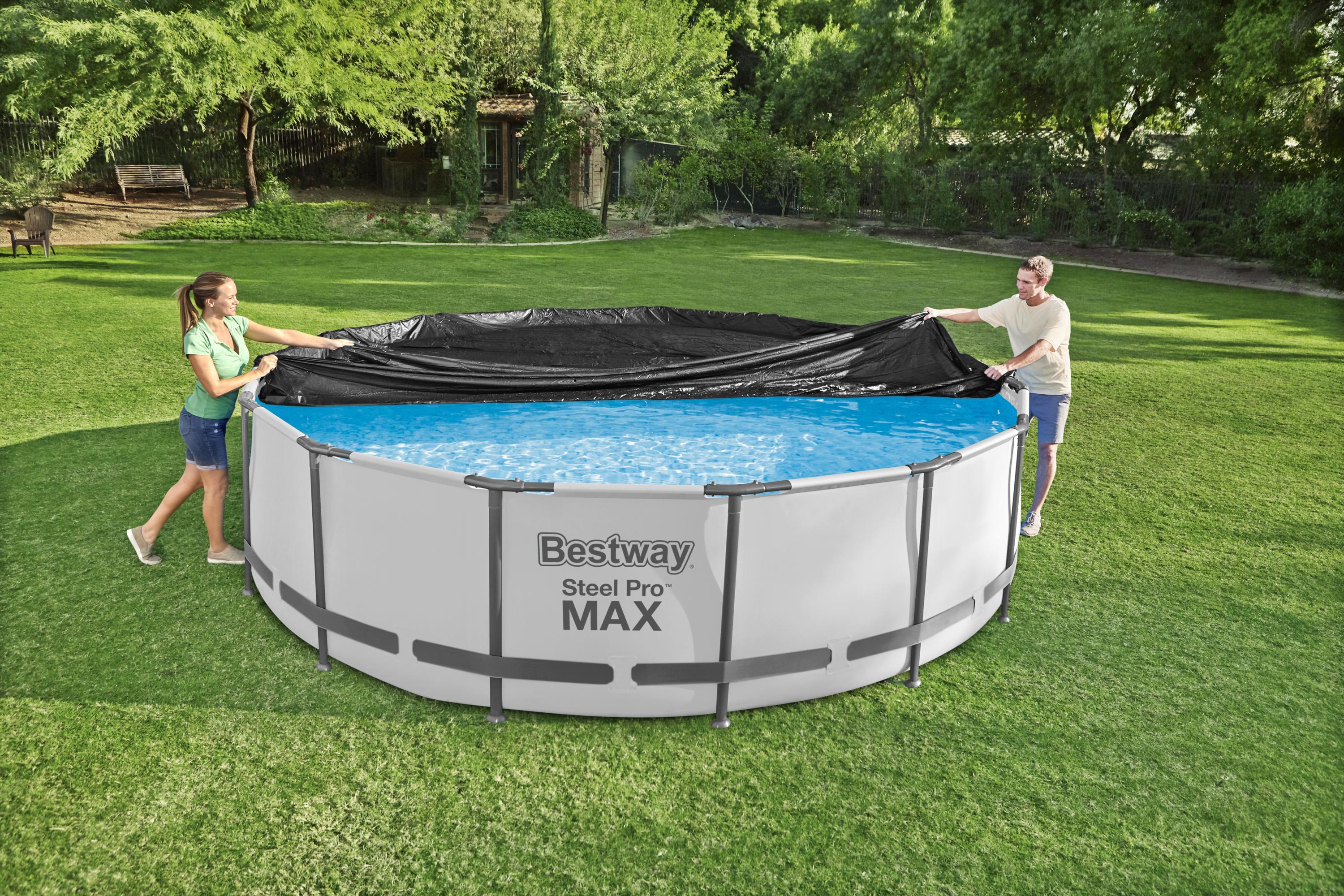 Couverture de piscine avec structure Tonda steel pro max Bestway 58038 
