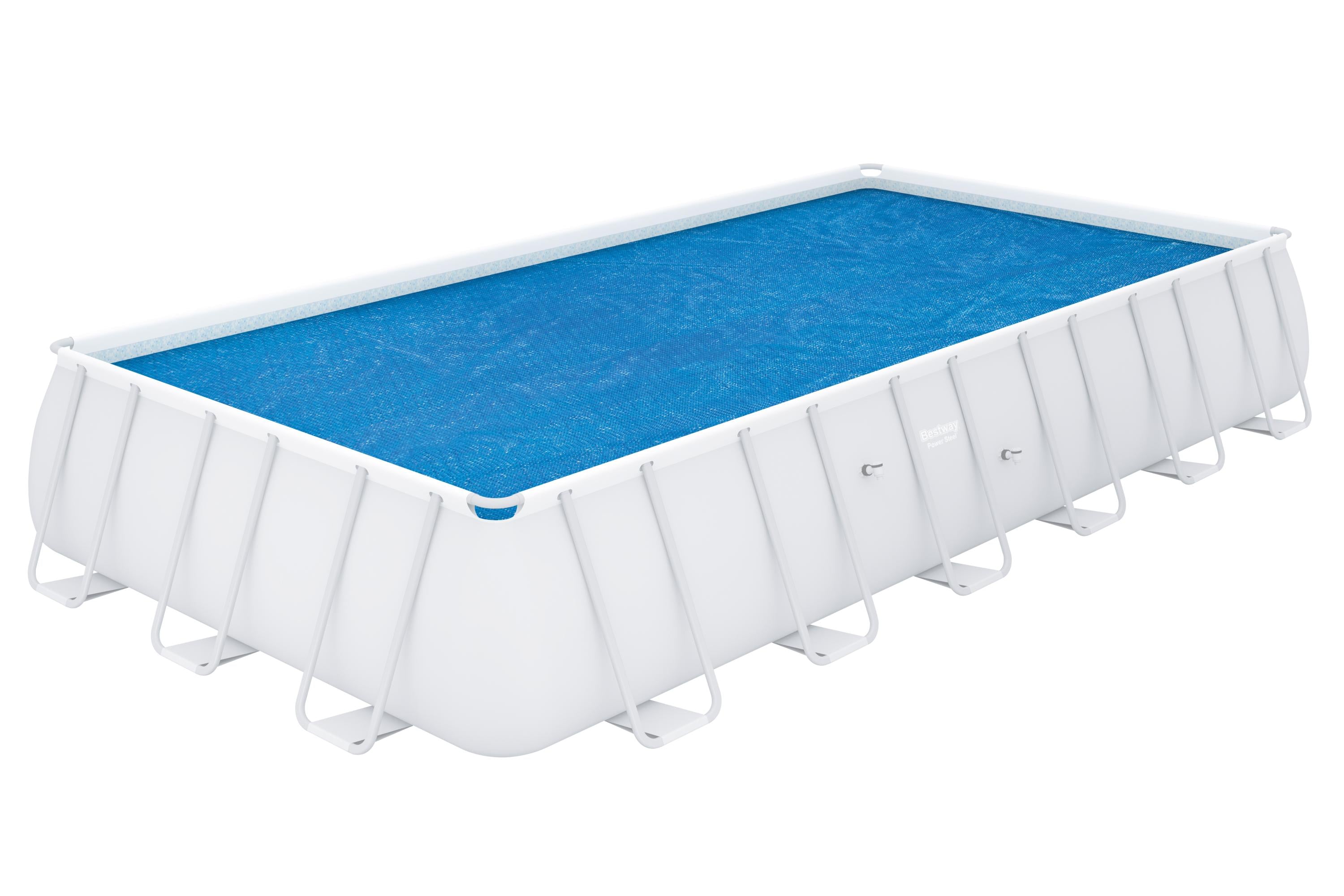 Couverture solaire thermique pour piscine rectangulaire 732x366x132 cm Besyway 58228