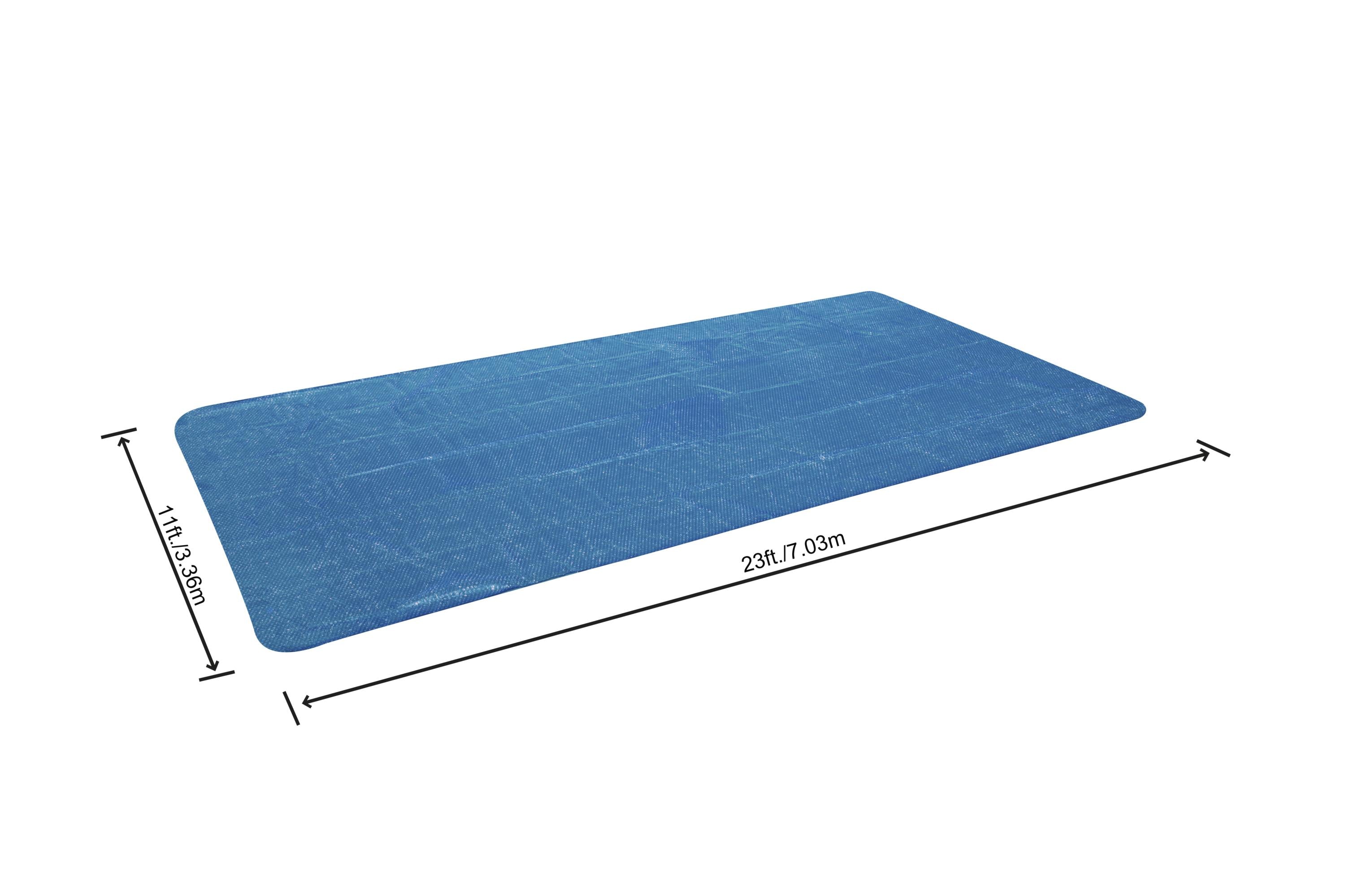 Couverture solaire thermique pour piscine rectangulaire 732x366x132 cm Besyway 58228