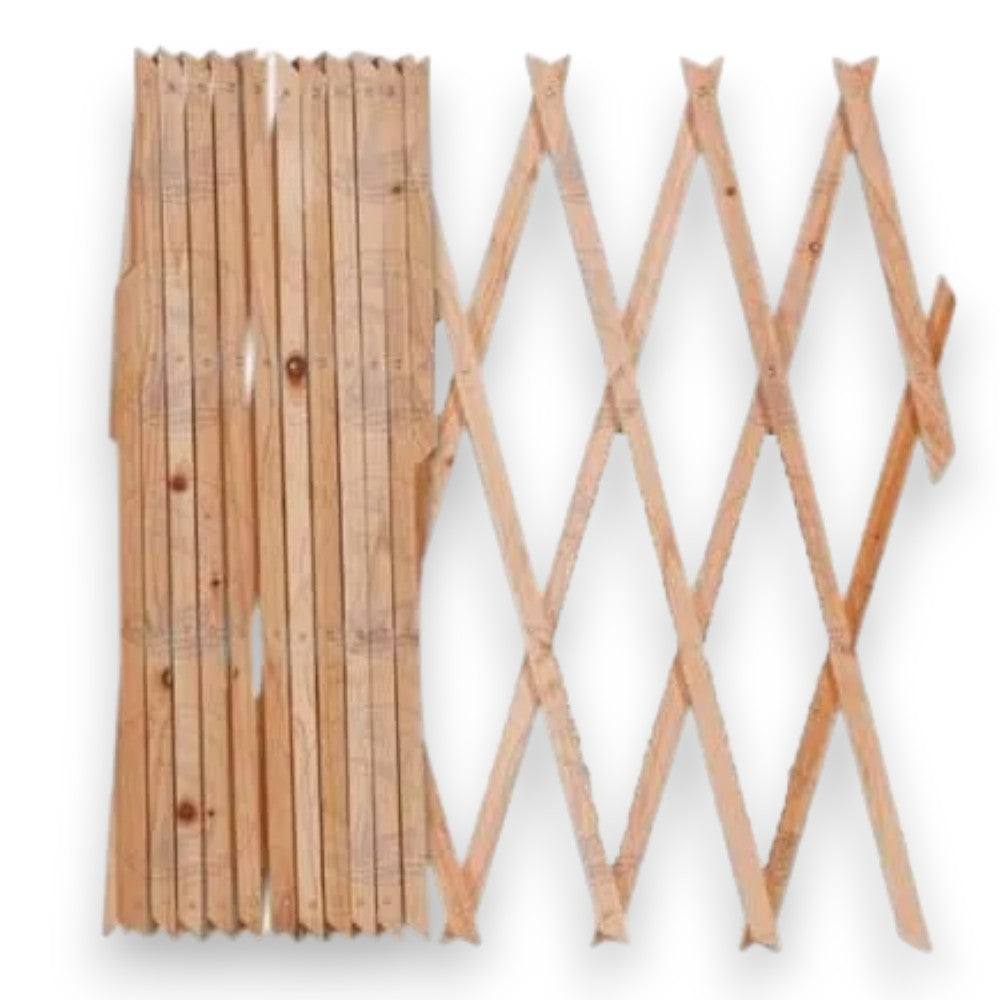 Treillage d'intérieur extensible 120xH180 cm en bois imprégné pour terrasses et balcons