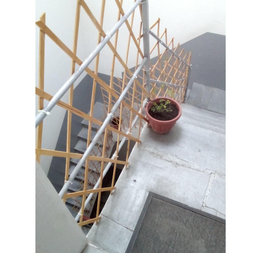 Treillage d'intérieur extensible 120xH180 cm en bois imprégné pour terrasses et balcons