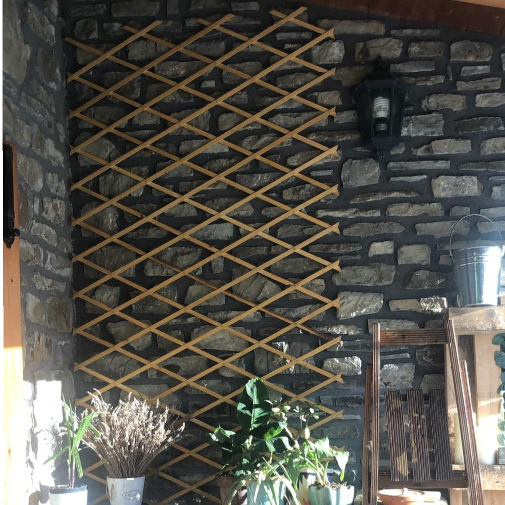 Treillage d'intérieur extensible 120xH180 cm en bois imprégné pour terrasses et balcons