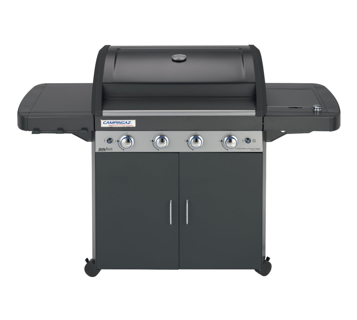 Barbecue familial à gaz 4 feux latéraux et double grille de cuisson avec plaque 4 SERIES CLASSIC LS PLUS DG
