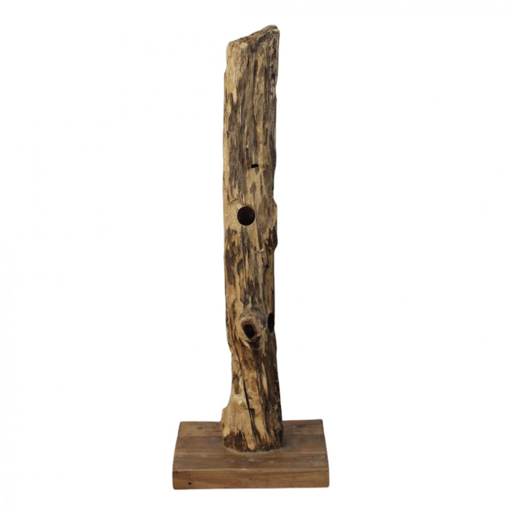 Porta bottiglie in legno teak 30x35xH100 cm per arredamento interno