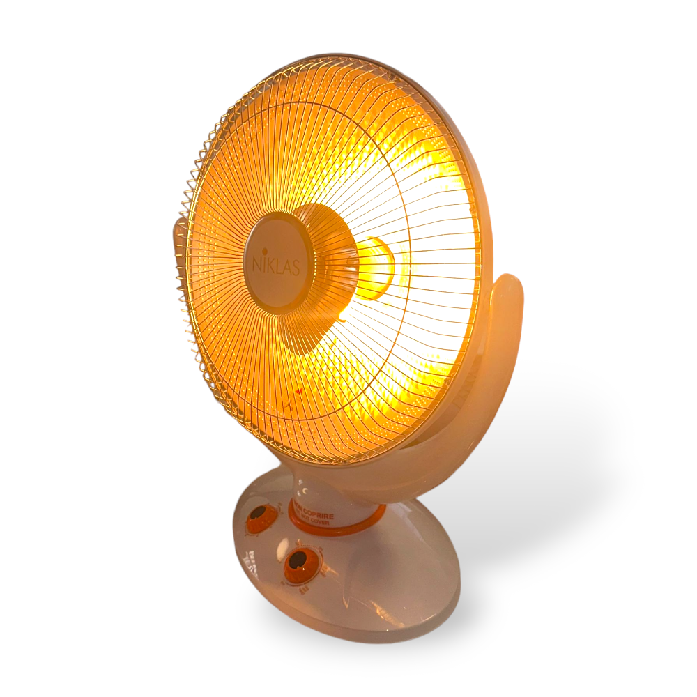 Poêle halogène rond moderne pour chauffage électrique oscillant Sole Mio Niklas