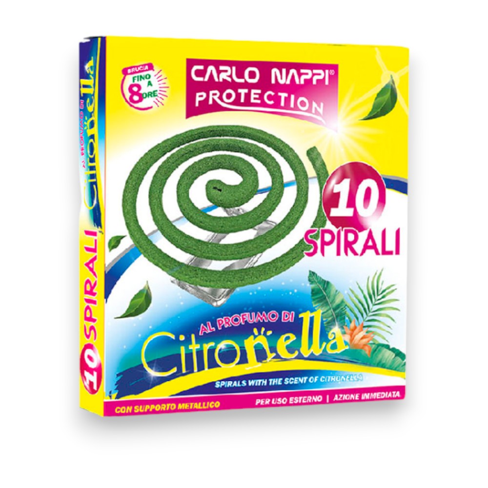 Spirales anti-moustiques au parfum de citronnelle, paquet de 10 pièces pour l'extérieur