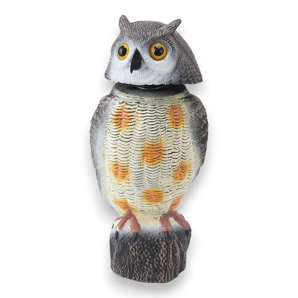 Épouvantail hibou 42 cm pour oiseaux d'extérieur