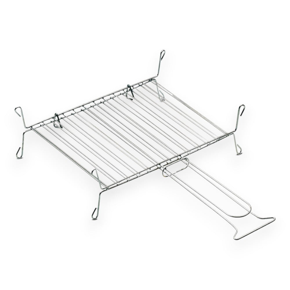 Double grille à barres verticales pour barbecues en acier