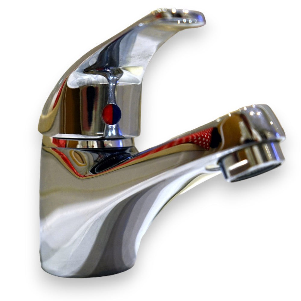 Mitigeur monocommande de lavabo en laiton chromé