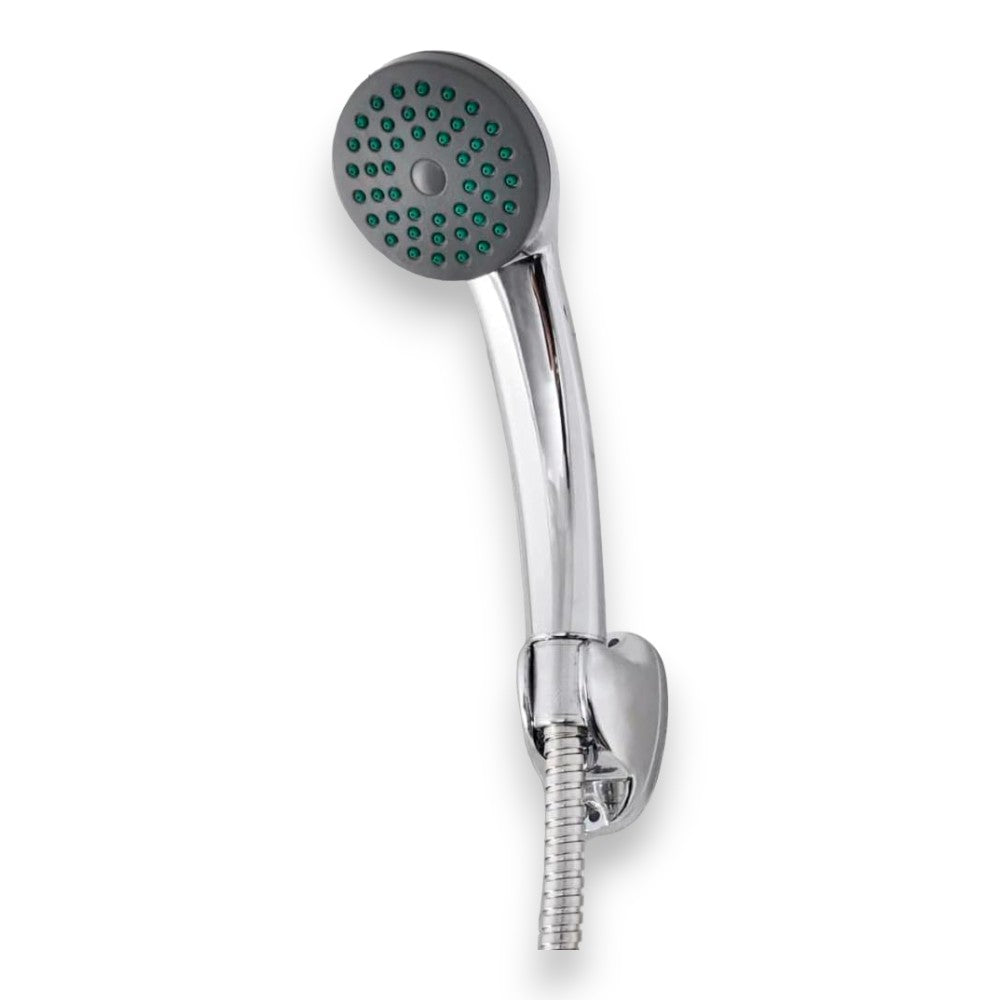 Robinet avec douche flexible et support pour mitigeur de baignoire en laiton chromé