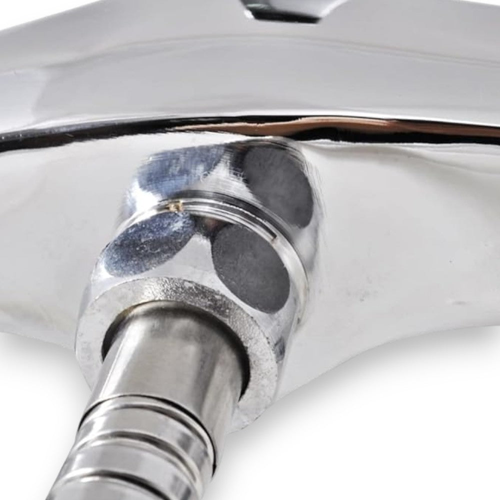 Robinet avec douche flexible et support pour mitigeur de baignoire en laiton chromé