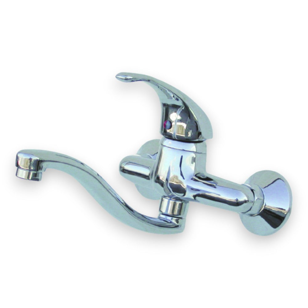 Mitigeur de lavabo de salle de bain en laiton chromé