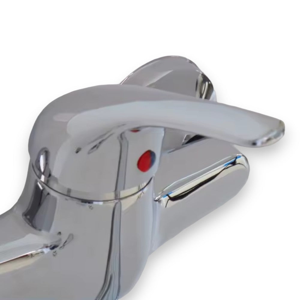 Mitigeur de lavabo de salle de bain en laiton chromé