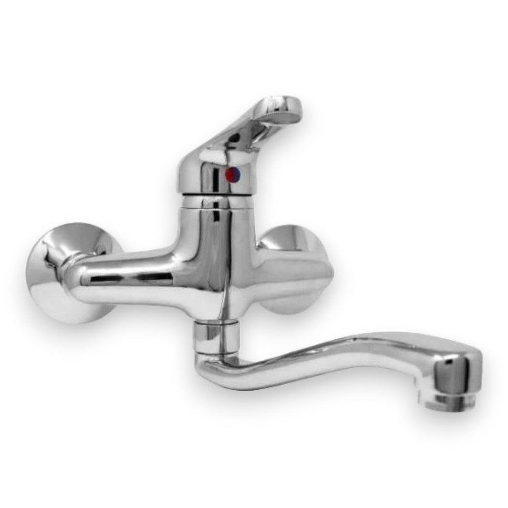 Mitigeur de lavabo de salle de bain en laiton chromé