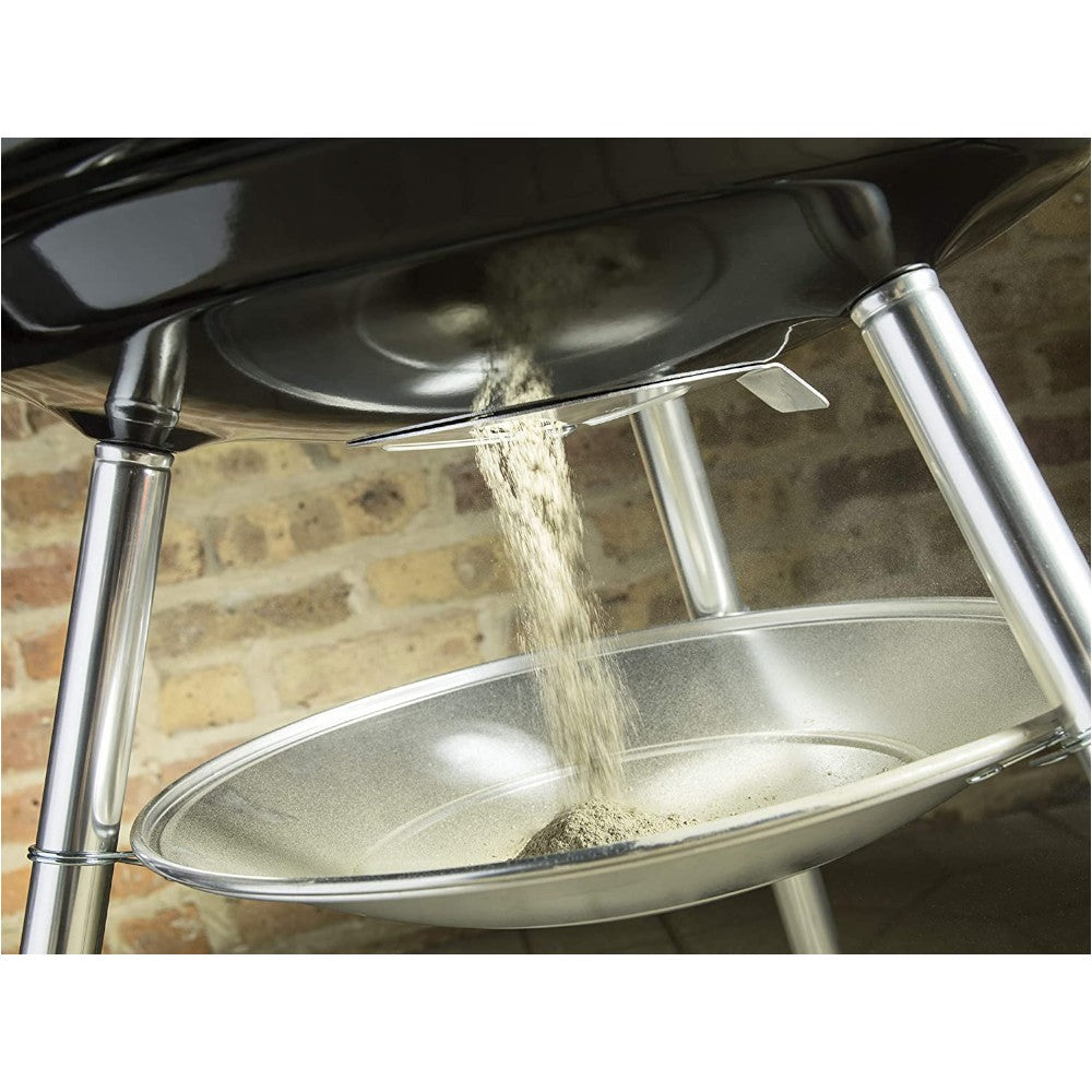 Barbecue à charbon rond avec roulettes et grille en acier chromé d'origine WEBER COMPACT KETTLE