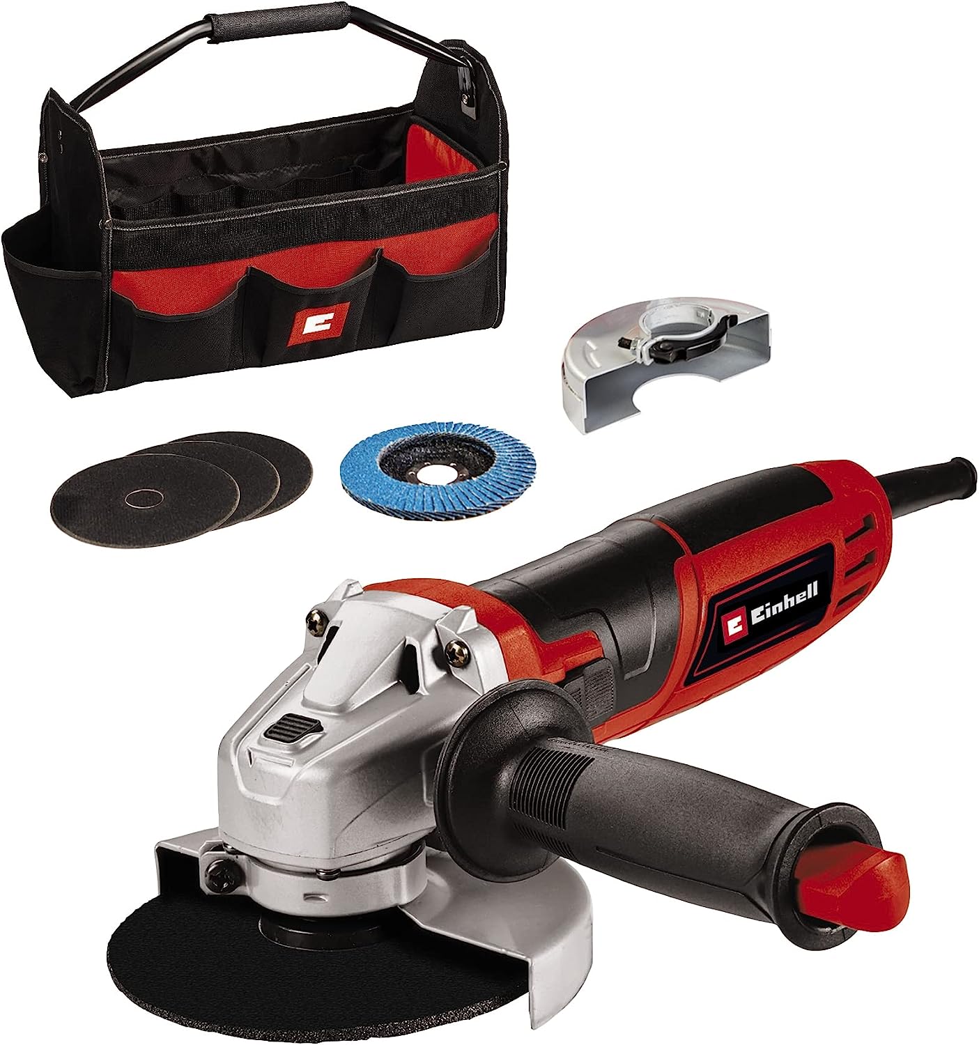 Smerigliatrice 850 watt con borsa porta attrezzi e impugnatura supplementare regolabile TC-AG Einhell