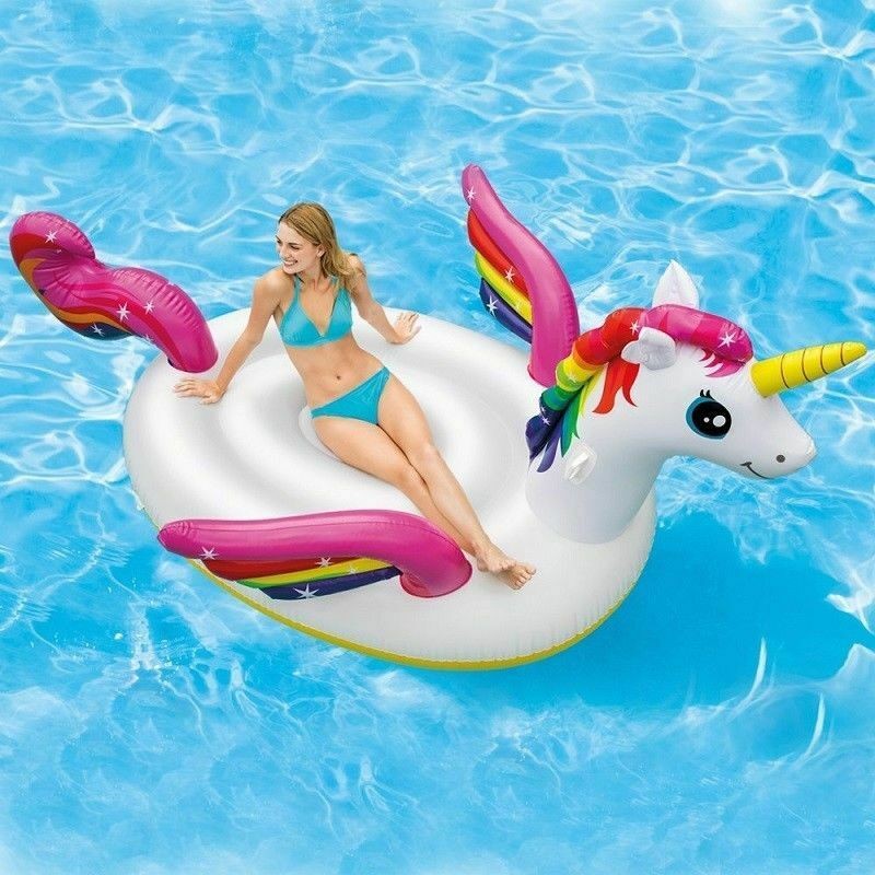 Grande Licorne flottante gonflable 287x193x165 cm - Île en forme de licorne Intex 57281 