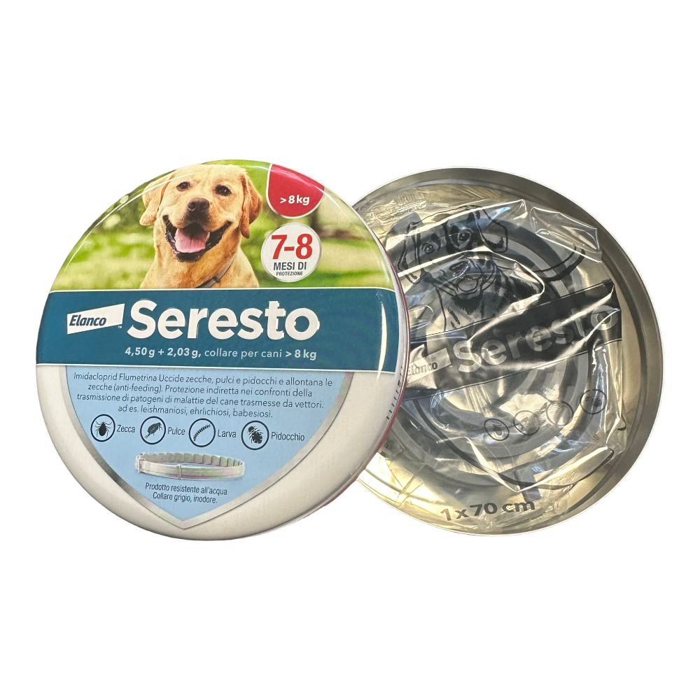 Collier antiparasitaire Seresto à libération contrôlée pour chien 70 cm supérieur 8 kg Bayer