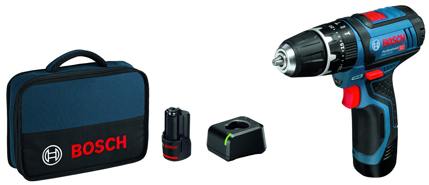Visseuse à percussion professionnelle Bosch 12 V avec 2 batteries GSB 12 V-15