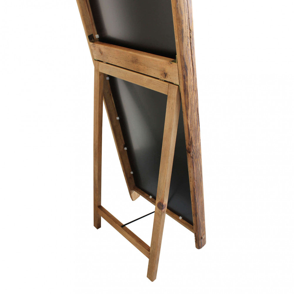 Grand miroir sur pied 165x60 cm avec cadre en bois de pin Wember
